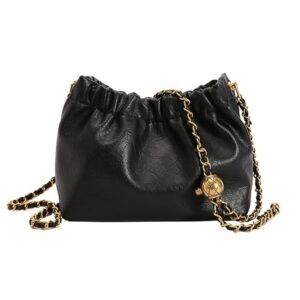 Womens Leather Chain Hobo Bag Tote Shoulder Handbag