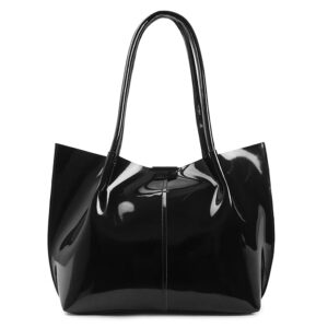 Casual Patent Synthetic Leather Tote Bag, Handbags for Women