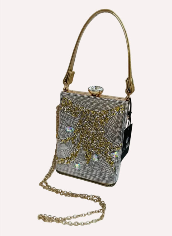 Pyramid leather bridal Hand bag for Women and Girls - Image 6