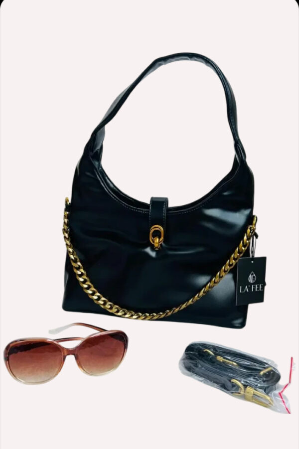 Black Hobo Bag for Women - Image 4