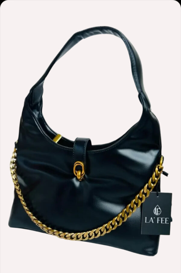 Black Hobo Bag for Women - Image 6