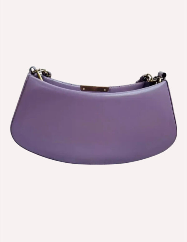 Women's Purple Leather Handbag - Image 5