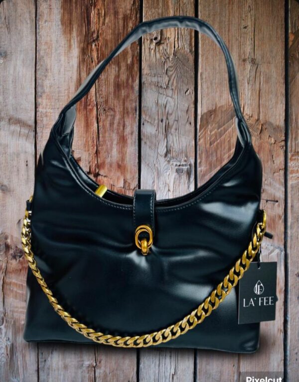 Black Hobo Bag for Women - Image 2