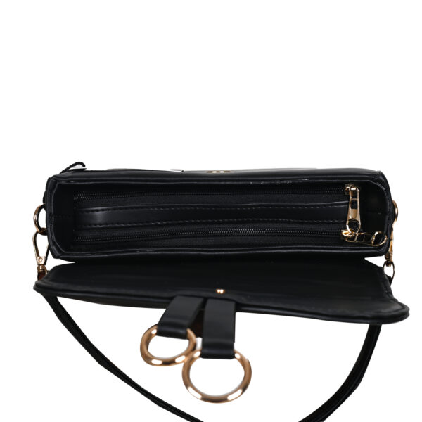 Black Women Sling Bag Stylish Curve Shape Sling Bag - Image 4