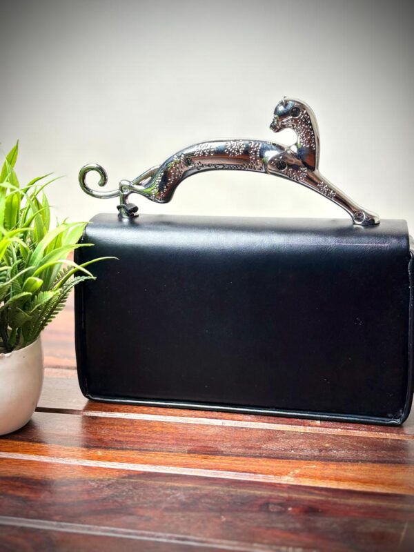 Jaguar Top-Handle Satchel Handbag Black - Image 6