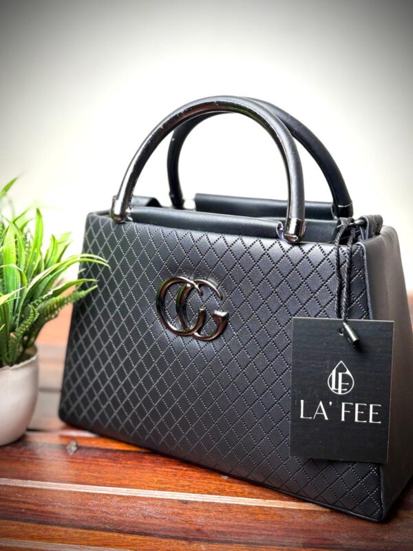 Stylish Black Structured Sling Bag - Image 2