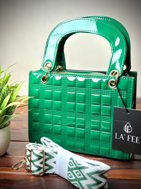 Quilted Handbag with Detachable Strap - Image 4