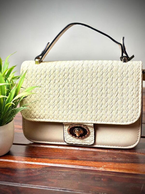 Beige Women Cross body Chain Sling bag