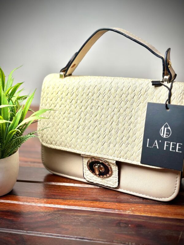 Beige Women Cross body Chain Sling bag - Image 3