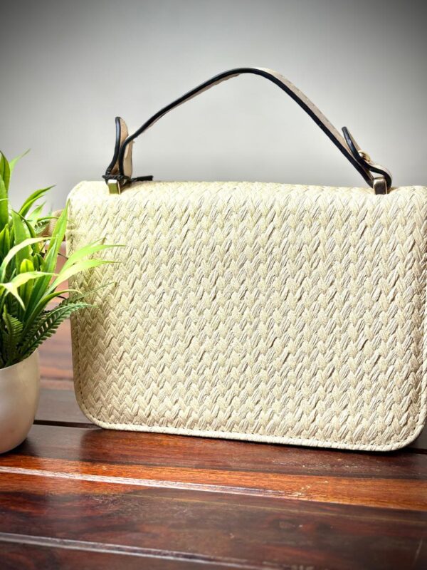 Beige Women Cross body Chain Sling bag - Image 5
