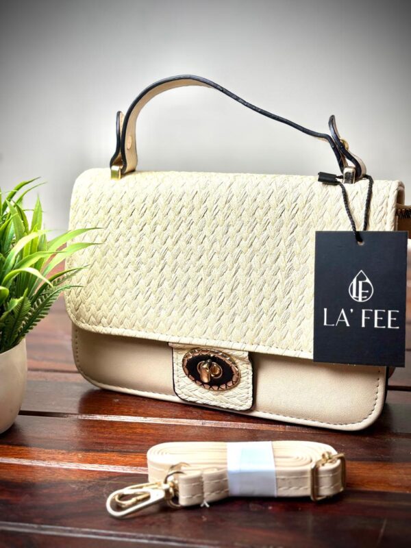 Beige Women Cross body Chain Sling bag - Image 4