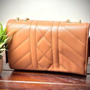 Striped women girls party sling bag chain handle