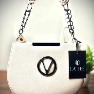 Women’s Stylish Trendy Sling Bag Double Compartment Zipped with Chain Sling & Double Shoulder Strap