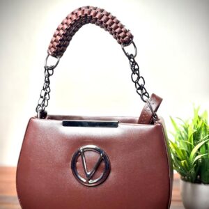 Women’s Stylish Trendy Sling Bag Double Compartment Zipped with Chain Sling & Double Shoulder Strap