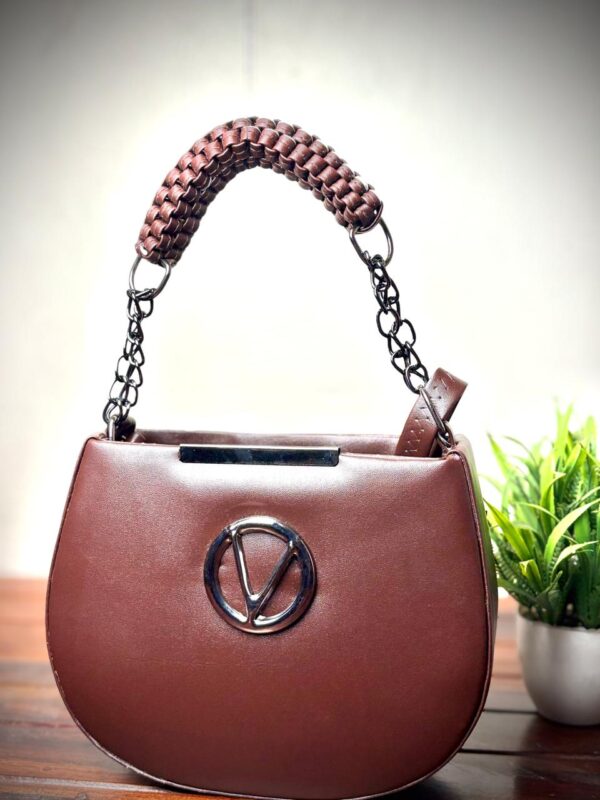 Women’s Stylish Trendy Sling Bag Double Compartment Zipped with Chain Sling & Double Shoulder Strap