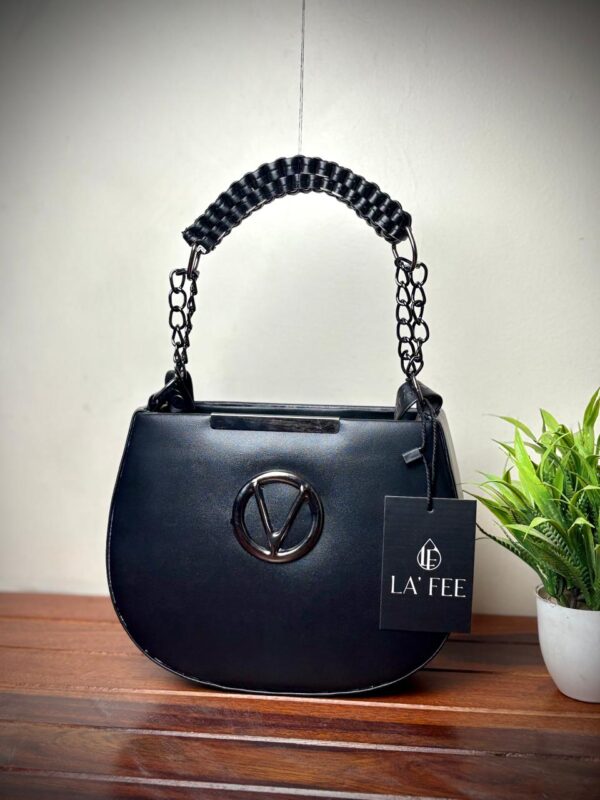 Women’s Stylish Trendy Sling Bag Double Compartment Zipped with Chain Sling & Double Shoulder Strap - Image 3