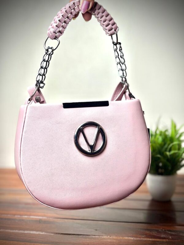 Women’s Stylish Trendy Sling Bag Double Compartment Zipped with Chain Sling & Double Shoulder Strap - Image 3