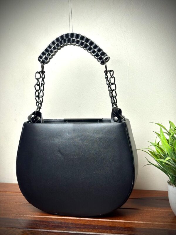 Women’s Stylish Trendy Sling Bag Double Compartment Zipped with Chain Sling & Double Shoulder Strap - Image 2