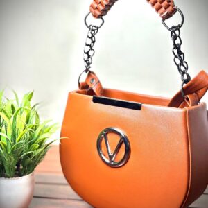 Women’s Stylish Trendy Sling Bag Double Compartment Zipped with Chain Sling & Double Shoulder Strap