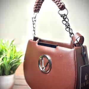 Women’s Stylish Trendy Sling Bag Double Compartment Zipped with Chain Sling & Double Shoulder Strap