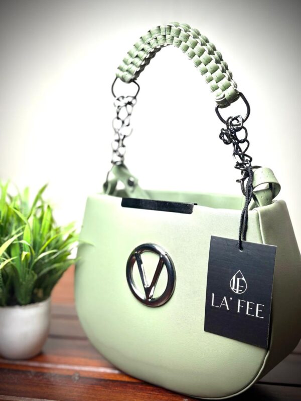 Women’s Stylish Trendy Sling Bag Double Compartment Zipped with Chain Sling & Double Shoulder Strap - Image 3