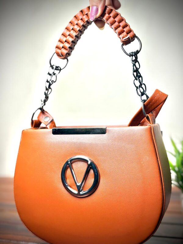 Women’s Stylish Trendy Sling Bag Double Compartment Zipped with Chain Sling & Double Shoulder Strap