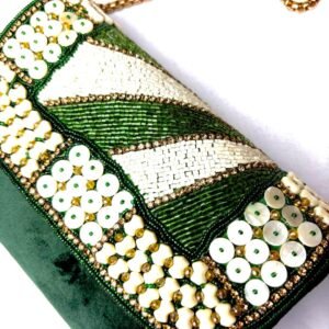 Latest design women beaded clutch purse