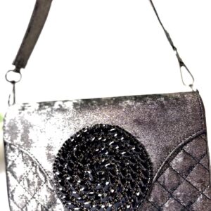 Embellished Black Envelope Clutch