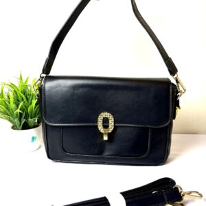 Solid Sling Bag with Chain Strap