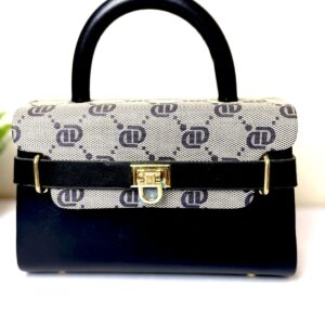 Colourblocked Structured Box Handheld Bag