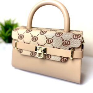 Colourblocked Structured Box Handheld Bag