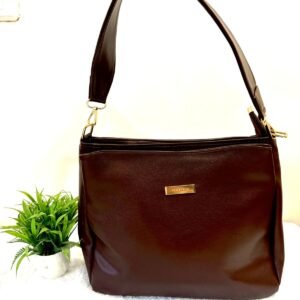 PU Leather Women's Shoulder Bag, Stylish for Everyday Use (Brown)