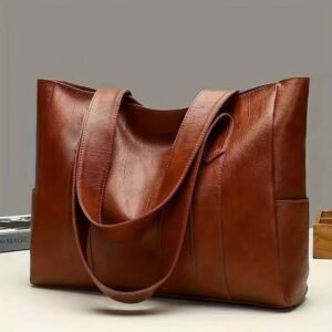Women PU Soft Leather Shopper Shoulder/Laptop Bag