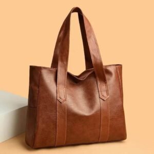 Women PU Soft Leather Shopper Shoulder/Laptop Bag