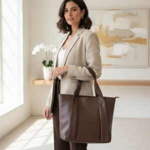 Women PU Soft Leather Shopper Shoulder/Laptop Bag