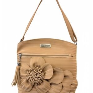 FANCY STYLIST FLOWER IN FRONT LEATHER LADIES PURSE