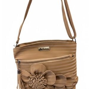 FANCY STYLIST FLOWER IN FRONT LEATHER LADIES PURSE