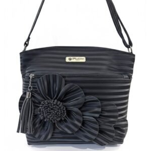 FANCY STYLIST FLOWER IN FRONT LEATHER LADIES PURSE