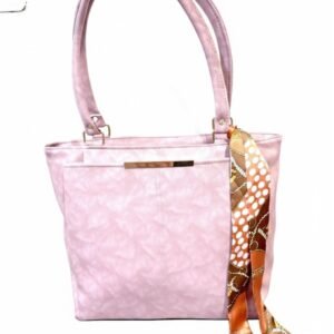 Women’s Tote Bag, with Scarf Accessory, Gold Hardware Accent, Shoulder Handbag