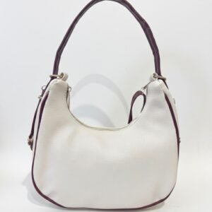 Women Off White Half Moon Sling Bag