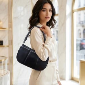 Women Casual Black Textured Sling Bag