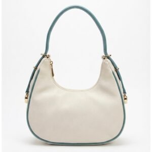 Women Off White Half Moon Sling Bag