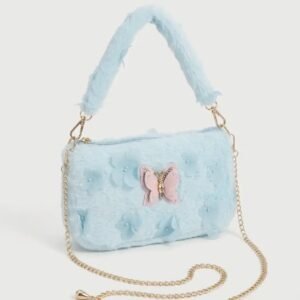 Cute pluffy butterfly mini bags