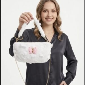 Cute pluffy butterfly mini bags