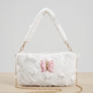 Cute pluffy butterfly mini bags