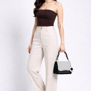 Stylish Beige and Black colour sling bag