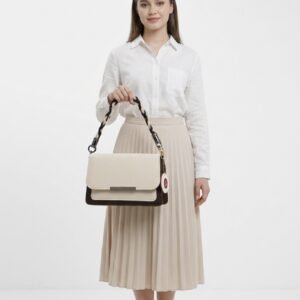 Dark Brown & Beige sling bag