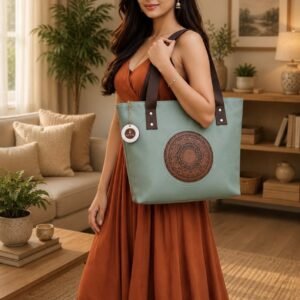 Premium Quality Big size Sage green Tote bag for office going women