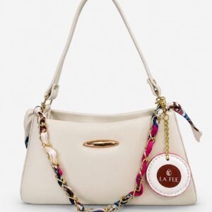 Ivory Sling Bag with Beautiful Satin chain