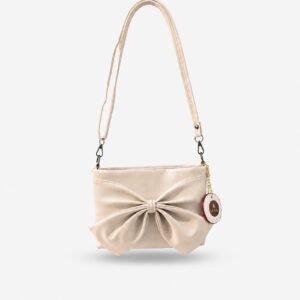 PU Leather Sling Bag with Bow Details